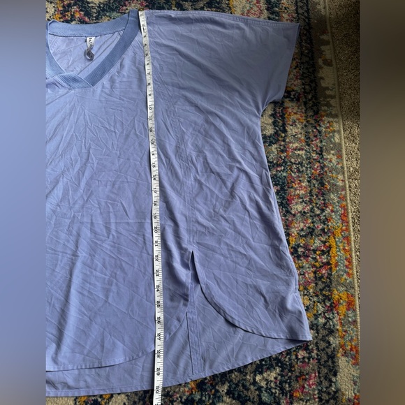 Athleta Short Sleeve Zephyr shirt plus 2X blue periwinkle scrub top - Picture 7 of 9